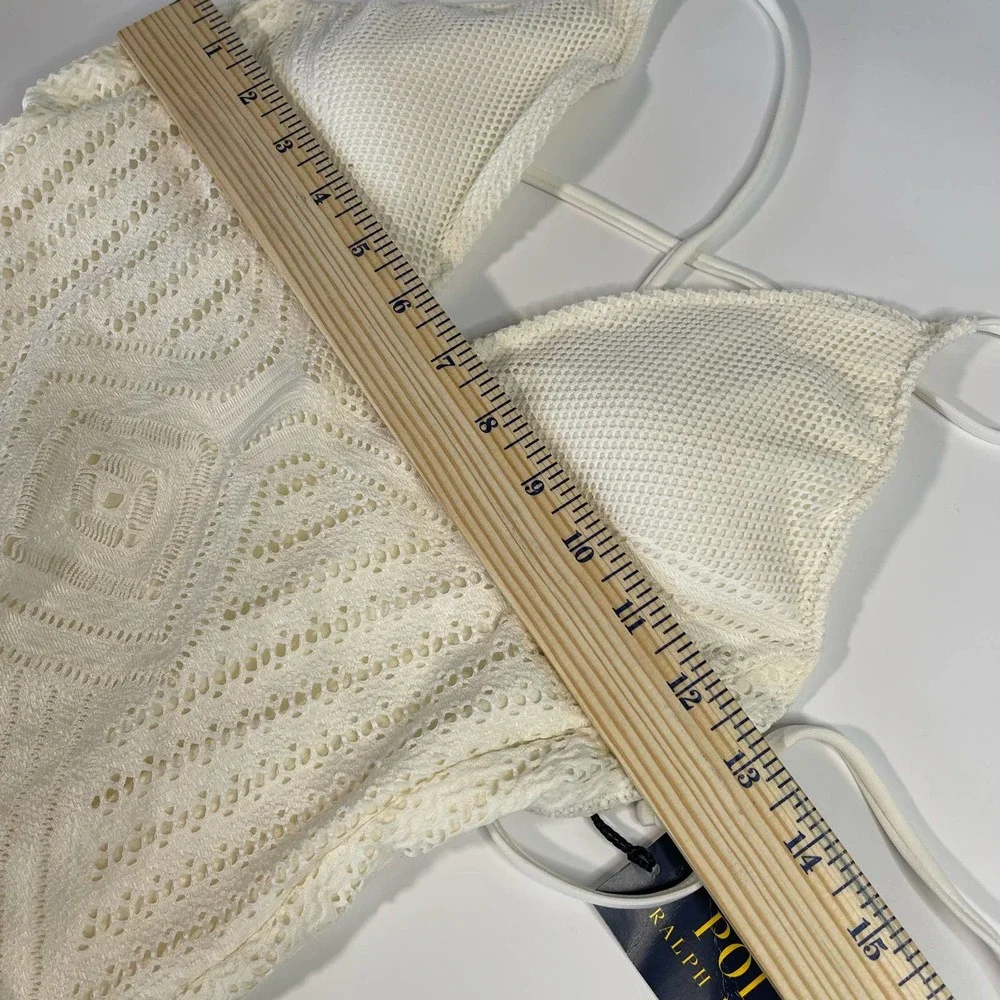 Polo Ralph Lauren Sahara Crochet Plunge X-Back Swim One-Piece Size S NWT - Picture 5 of 9